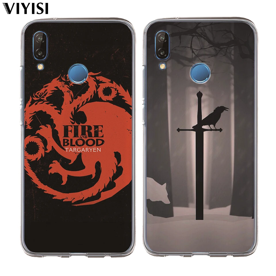 Чехол для Huawei P30 P20 Mate 20 Pro 9 P10 Lite Game Thrones Daenerys Dragon Jon Snow Tyrion Lannister Мягкий силиконовый