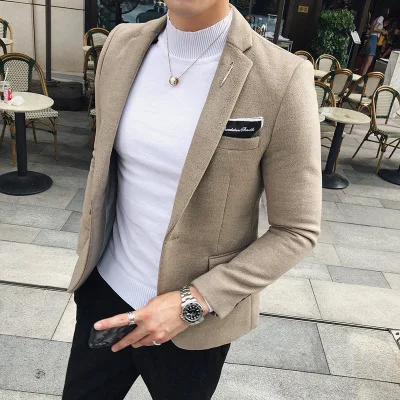 Новинка весна-осень 2018 шерстяной маленький костюм для мужчин - Цена: 3 529,77 руб.