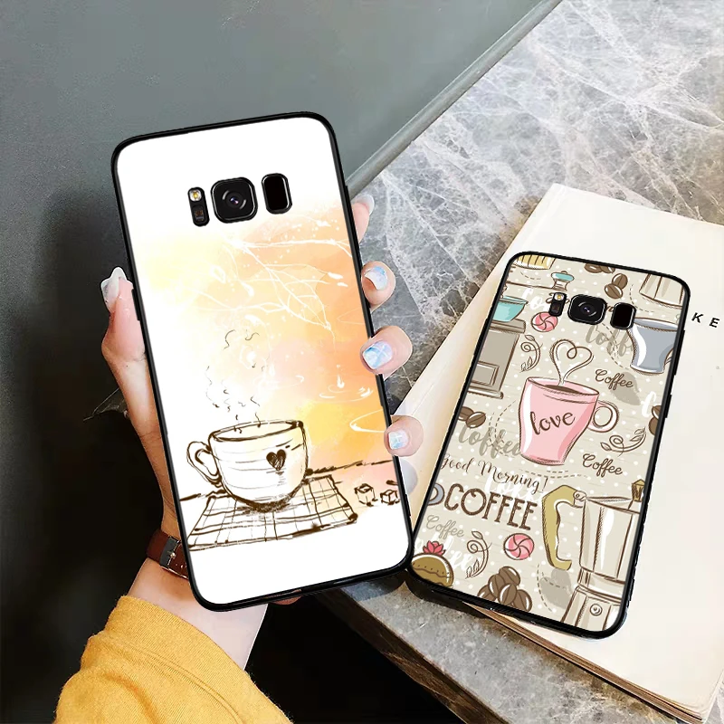 Funny Ok But First Coffee Book Silicone Case for Samsung S6 Edge S7 S8 Plus S9 S10 S10e M10 M20 M30 M40 | Мобильные телефоны и