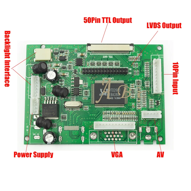 Плата контроллера VGA AV + инвертор подсветки комплект кабелей 30P Lvds для Raspberry PI 3