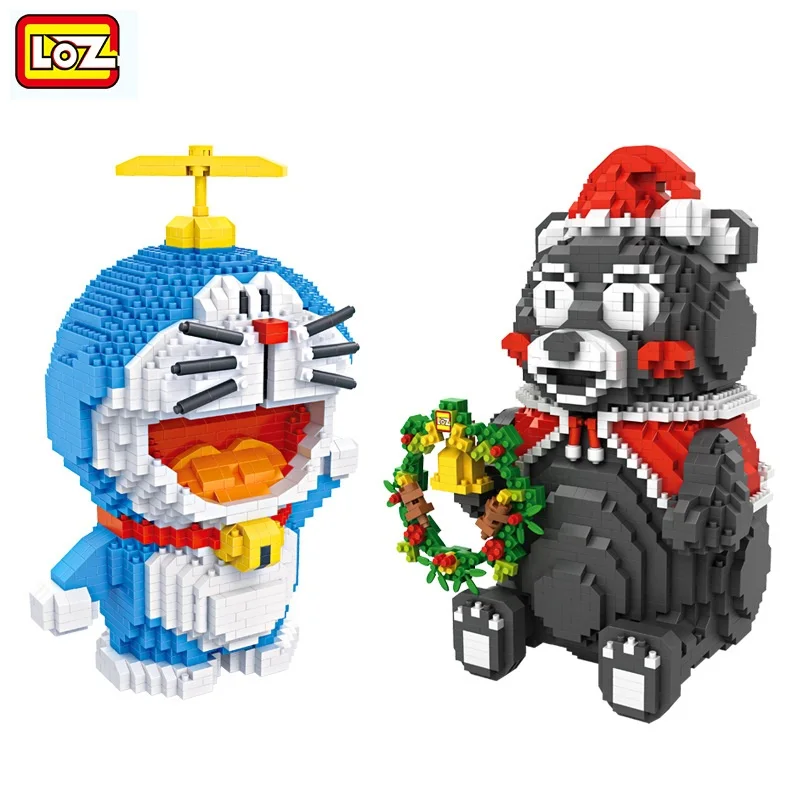 LOZ Diamond Blocks Kumamon кубики АНИМЕ DIY модель сборки Brinquedos сберегающая коробка Juguetes для