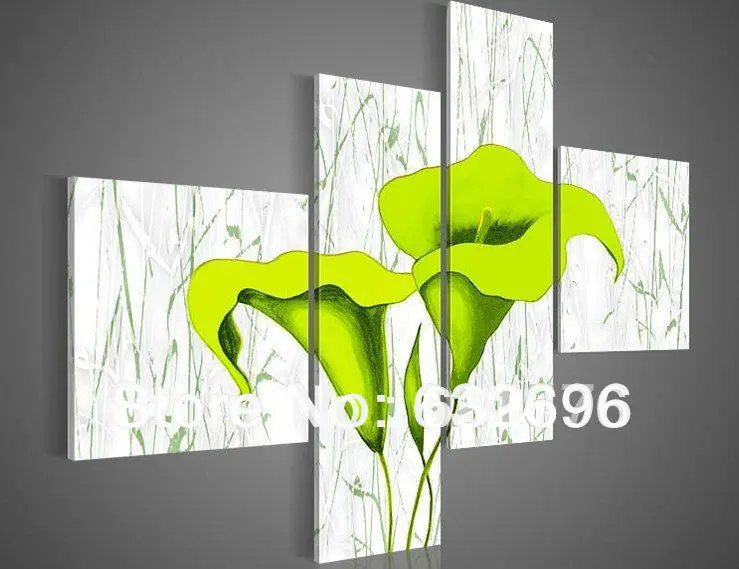 Ручная роспись Hi Q современный настенный художественный домашний декоративный абстрактный цветок картина