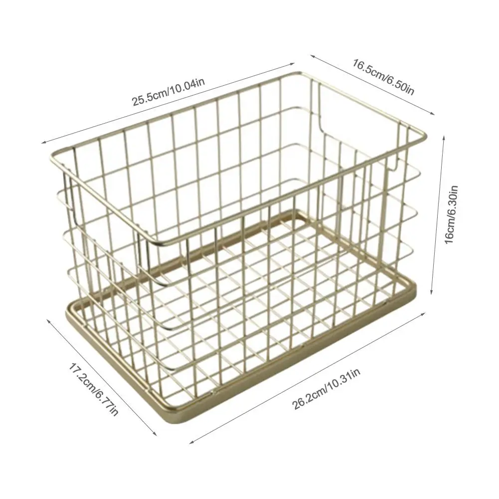 Металлическая проволочная корзина для хранения с ручками кухни еды бумажная