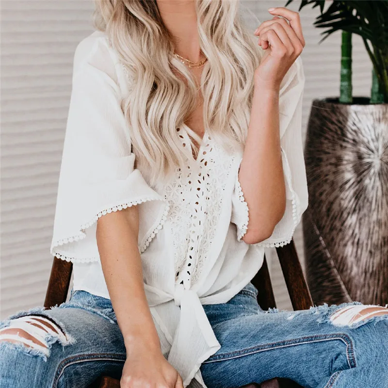 

2019 Summer Women Sexy Casual T-shirt Women Fashion Korean Clothes Loose White Tees Top