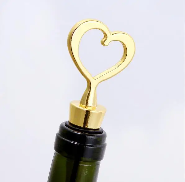 Kaufen 10 Teile/los Europäischen Hochzeit Geschenk Mit Hand Geschenk Goldene Geboren Ein Paar Von Wein Stopfen/wein Flasche Opener Wein Set