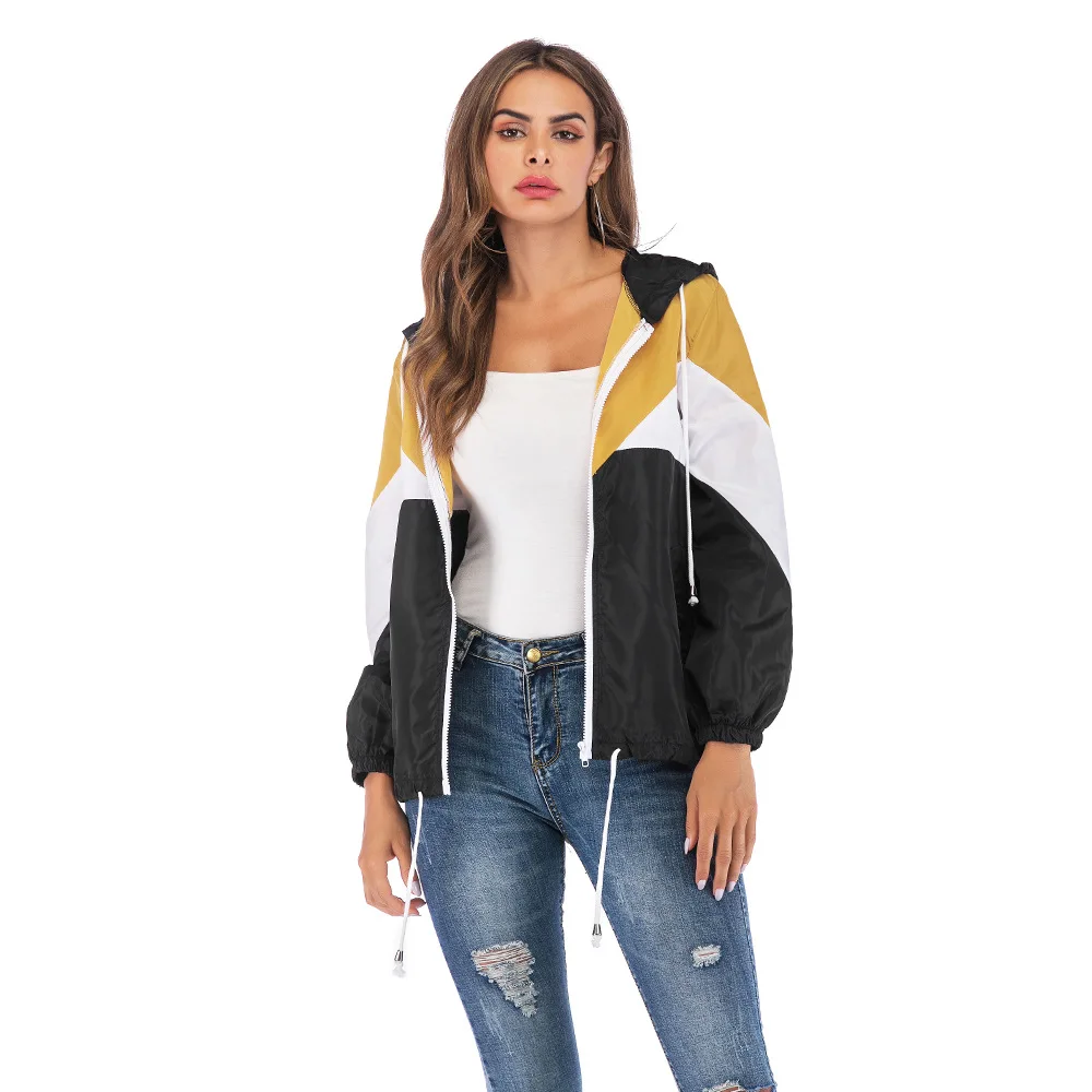 Сезон весна-осень новое Цвет-Цвет ed нерегулярные шляпа-клипса застежка куртка на