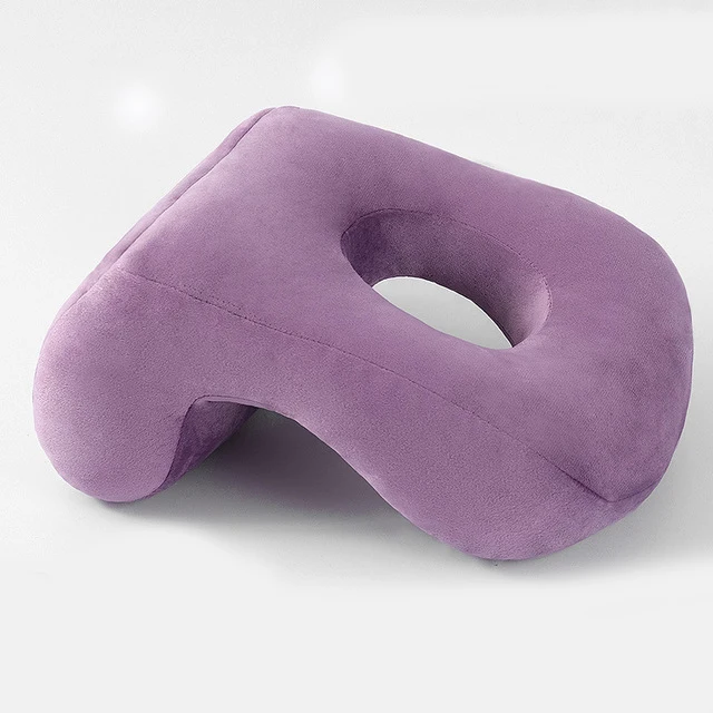 Purple Новинка, подушка с эффектом памяти, хлопок, для офиса, полдень, Подушка для сна, дышащая, настольная, Подушка для сна, медленный отскок, свободные руки, подушка для тела - Цвет: Purple
