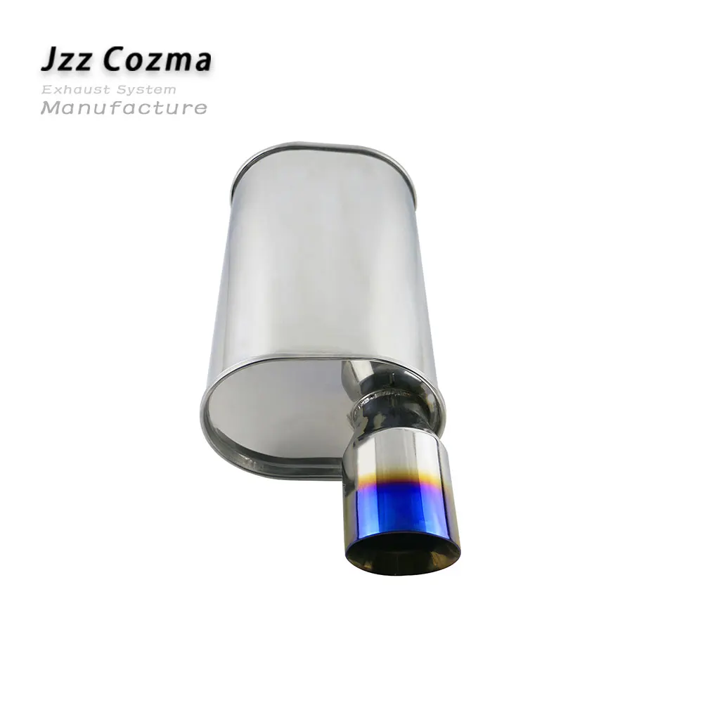 

JZZ Universal 2.5'' Car Turbo Nozzle Burnt Blue Black Exhaust Muffler For Car With Sport Sound Bomb Enable Powerful Engine