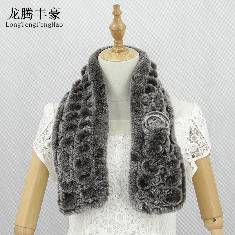 90 * каблук 14 см Женские туфли 100% настоящий мех кролика шарф 90X14cm из натурального