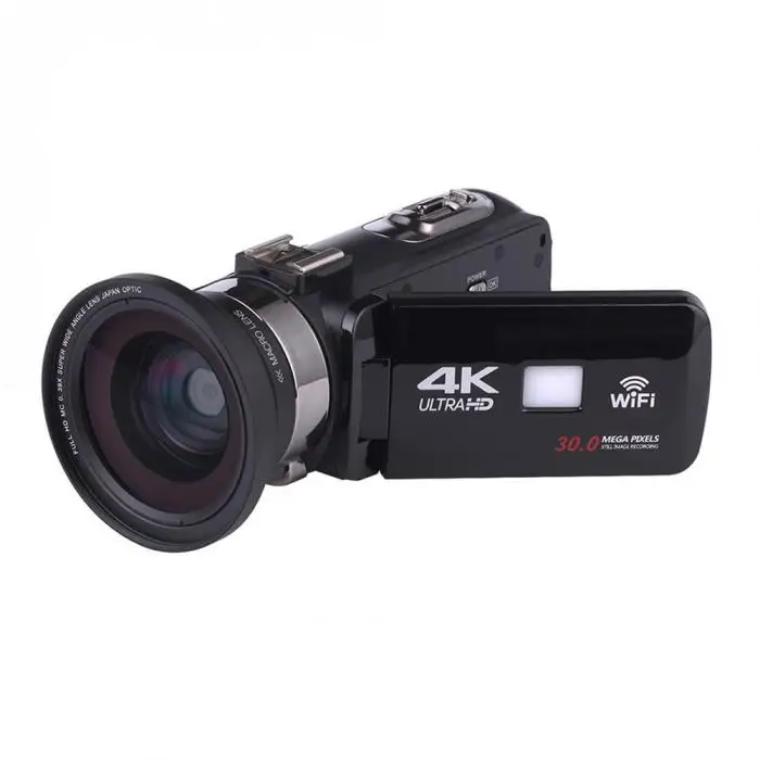 Профессиональная 4K WiFi Ultra HD 1080P Цифровая видеокамера DV с объективом+ микрофон YE-Hot