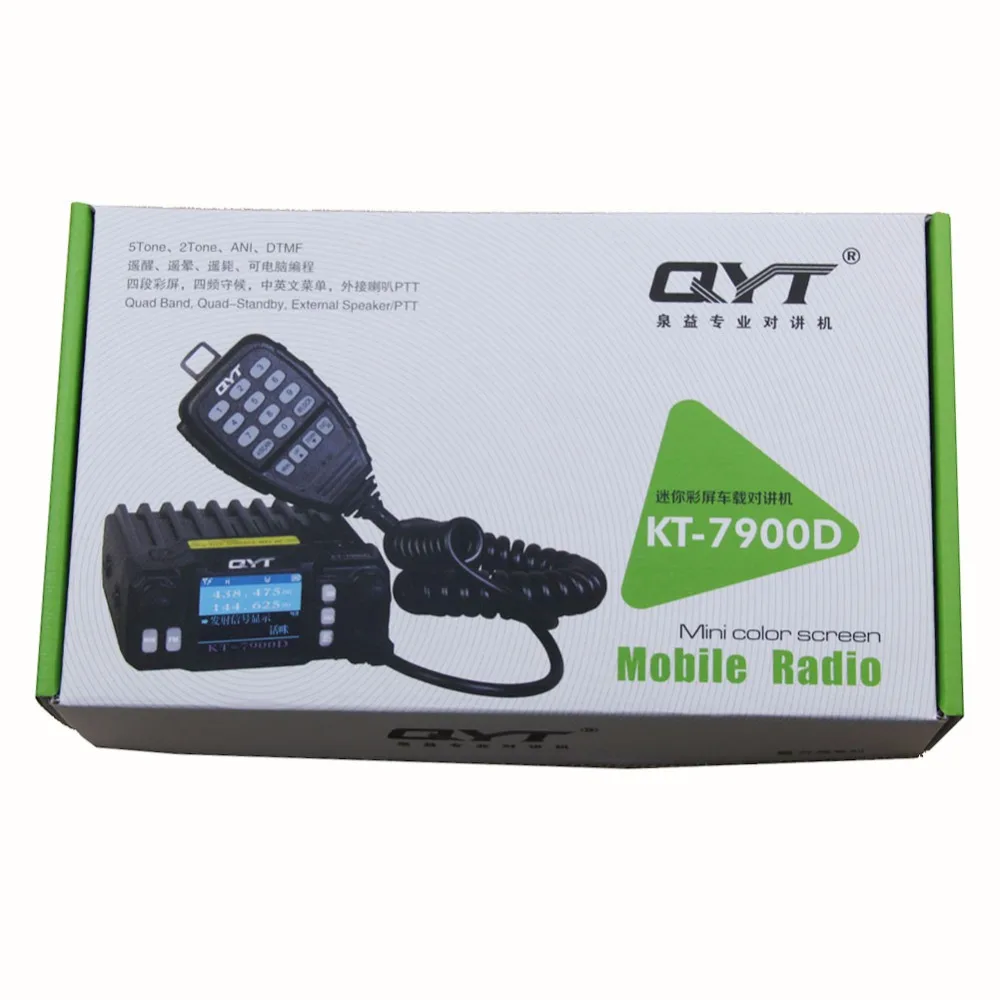 2 шт. QYT KT 7900D VHF 136 174/220 270 МГц/UHF 350 390/400 480 МГц Высокая мощность 25 Вт Quad Band CTCSS/DCS рация