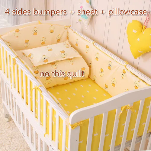 6 pcs set 6 шт. постельных принадлежностей, постельное белье для новорожденных малышей, Детские бамперы с защитой от столкновений, моющаяся детская кроватка, Комплект постельного белья для малышей, комплект бамперов для кроватки - Цвет: 6 pcs set