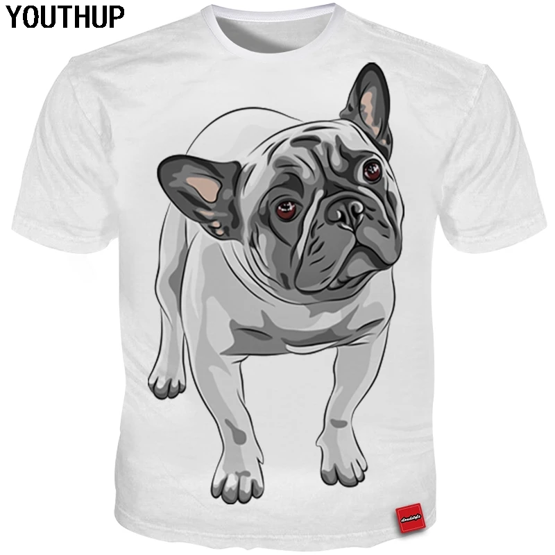 Лето 2020 Мужская/Женская футболка YOUTHUP с 3d рисунком собаки животными мужские