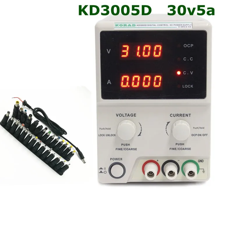 KD3005D энкодер постоянного тока Регулируемый источник питания с ЧПУ 30V5A постоянное