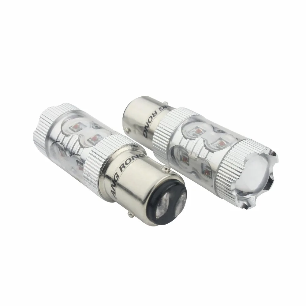 ANGRONG 2x567 PR21/5 W 780 BAW15d светодиодный 50 W высокой мощности задний тормоз лампа стоп-сигнала красный(CA303