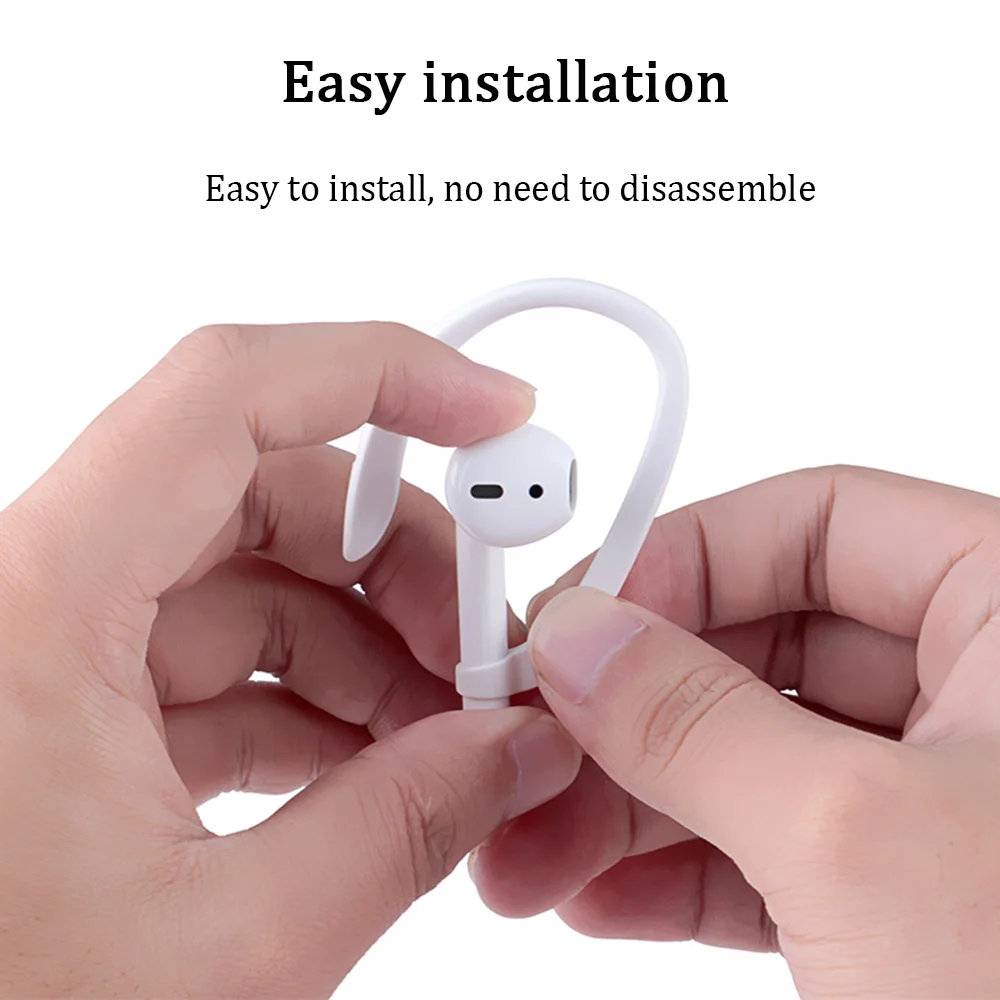1 пара силиконовых защитных заушников для наушников airpods apple аксессуары