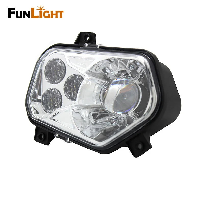 Funlight 2 шт хромированные СВЕТОДИОДНЫЕ фары дальнего/ближнего света для POLARIS RZR 570 S 4 800 XP 900