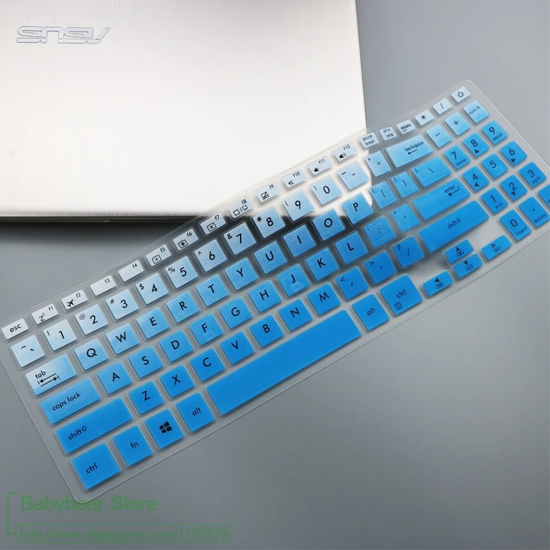 Ноутбука 15 дюйм чехол для клавиатуры защитная пленка для Asus Vivobook 15X507 X507Ma X507M Y5000U Yx560Ud X560U X560 X560Ud 15,6'' - Цвет: fadeblue