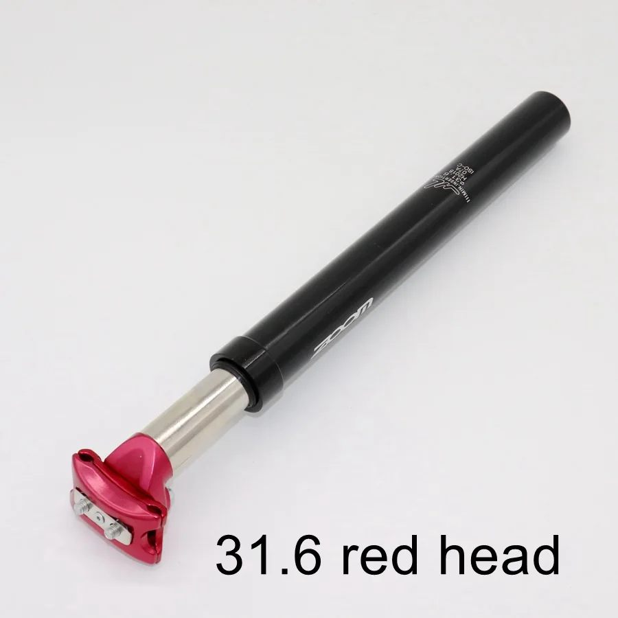 31.6mm red head Зум шок Absober Подседельный 25,4 мм 27,2/28,6/30,9/31,6*350 мм Демпфирование MTB дорожный велосипед гидравлическая подвеска велосипедный Подседельный штырь Headless - Цвет: 31.6mm red head