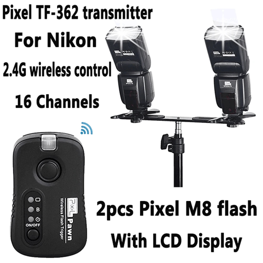 INSEESI IN-560IV IN560IV PLUS& PIXEL M8 ЖК-Фонарик Беспроводная вспышка Speedlite& TF-362 беспроводной триггер для камеры Nikon