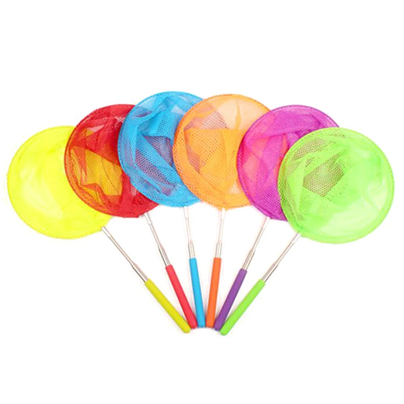 

1pc Kids Telescopic Butterfly Net Extendable 34 Inches and Anti Slip Grip Perfect for Catching Bugs Insect Colorful Fishing Toys