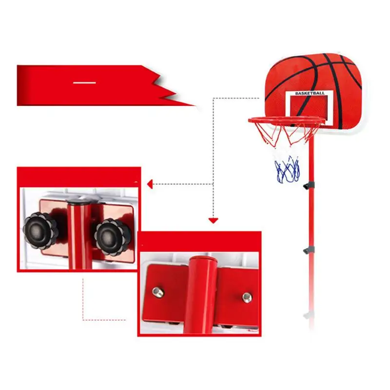 Children Kids 150cm Adjustable Basketball Toy Playset with Back Board Stand Rack Inflator and Installation Wrench | Спорт и