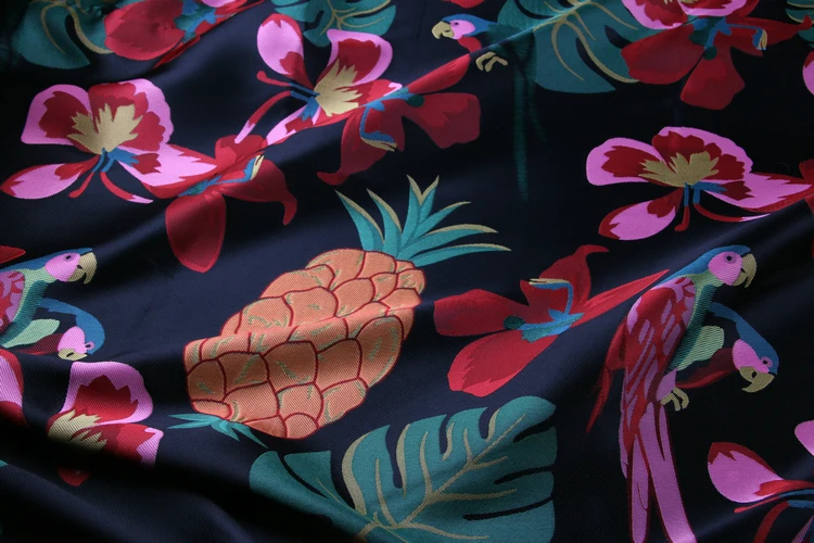 Плотная парча жаккардовая ткань Женское пальто платье тонкая полиэстер жаккард