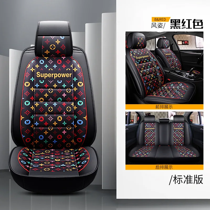 Модные автомобильные аксессуары hello kitty Fundas Coche Asiento универсальный чехол на заднее сидение автомобиля кожаный чехол для автокресла Универсальный - Название цвета: 2