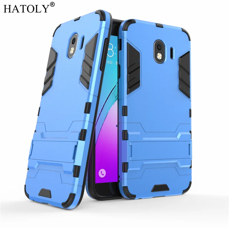 Защитный чехол HATOLY для Samsung Galaxy J4 2018 Robot жесткий из силиконовой резины J400F|Бамперы|