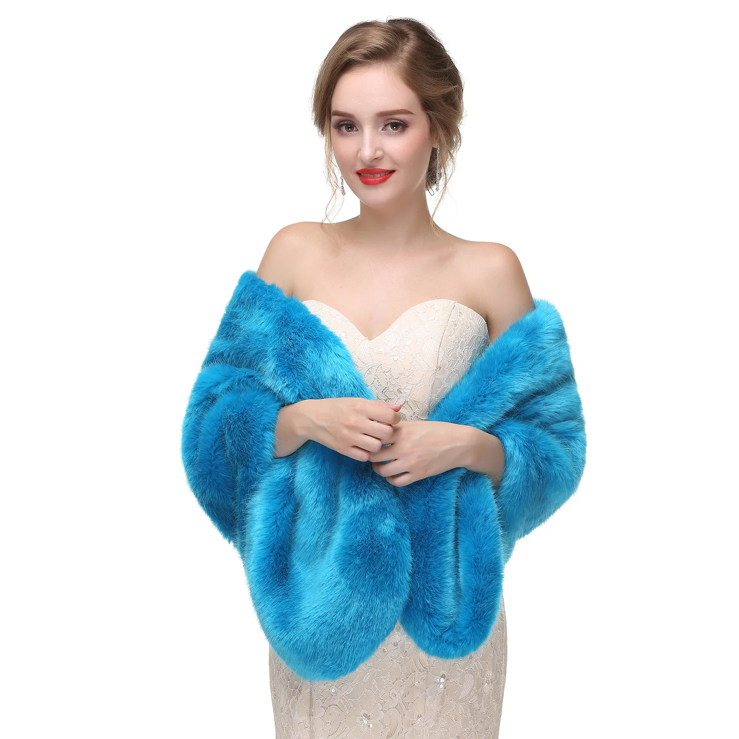 Женская накидка болеро из искусственного меха модные свадебные накидки зимняя