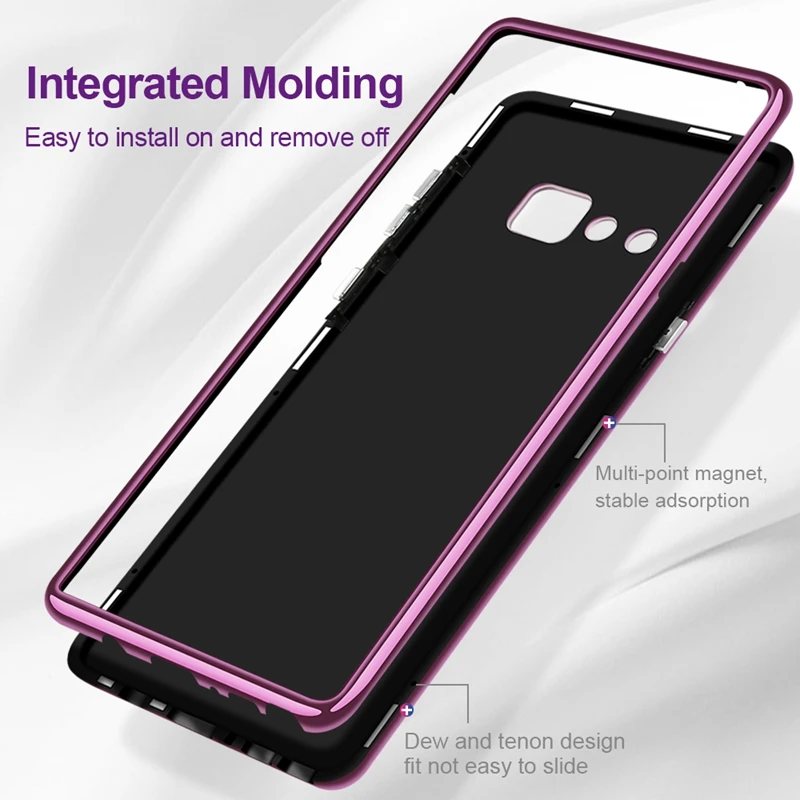 Роскошный Магнитный флип-чехол для samsung Galaxy Note 8, 9, S7, S7E, S8, S9 plus, чехол из поликарбоната с рисунком, закаленное стекло, задняя крышка