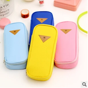 Лаконичный холщовый пенал конфетных цветов в Корейском стиле чехол