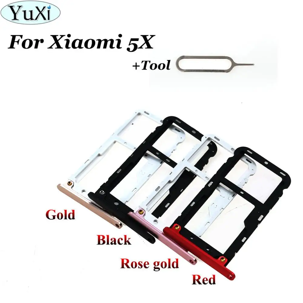 

YuXi для Xiaomi Mi A1 5X Mi5X MiA1 M5X 5,5 "лоток для SIM-карты слот держатель адаптер запасные части с инструментом
