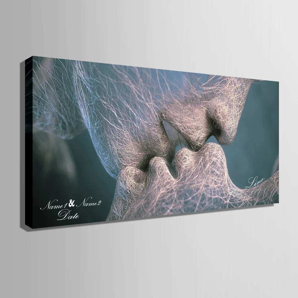 Подарок для вечеринки сделай сам Свадебный холст доска подписи картина-поцелуй