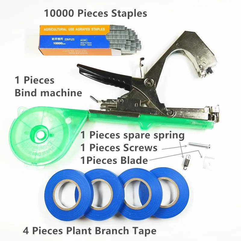 A6 Set as picture Tapetool Tapener для завязывания лент машина для обвязки овощей и сада инструмент A5~ A10 Опциональная упаковка для обвязки овощей - Цвет: A6 Set as picture