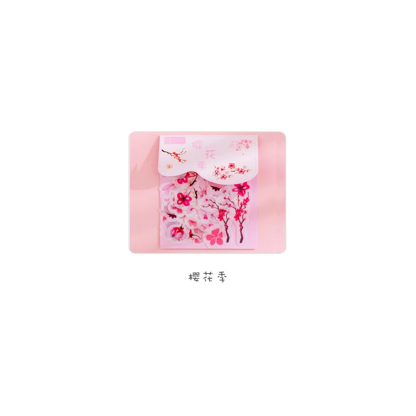 cherry blossom 40 шт./лот креативная Эстетическая серия наклеек для растений, бумажная наклейка, украшение, сделай сам, аблум, дневник в стиле Скрапбукинг, этикетка, наклейка s - Цвет: cherry blossom