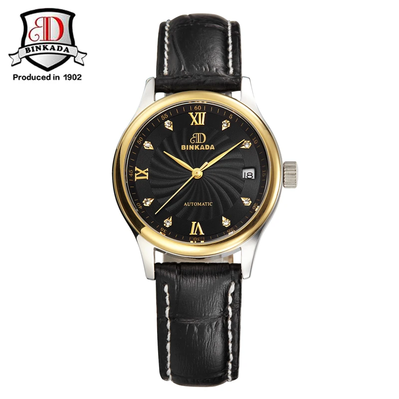 BINKADA 2019 женские Автоматические часы Роскошные бизнес сапфир алмаз механические