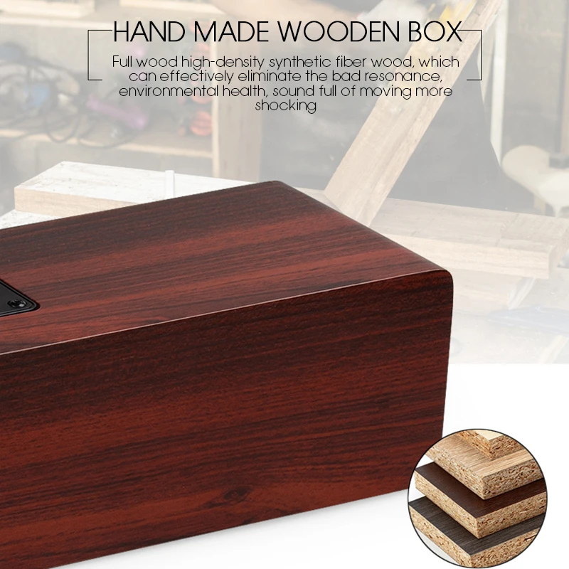 Деревянная Беспроводная bluetooth-колонка FDGAO портативная Hi-Fi стереоколонка с басами