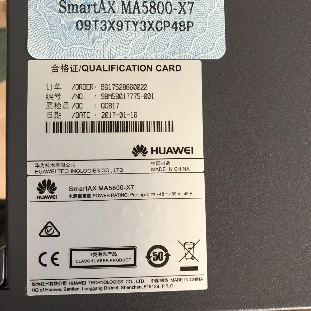 MA5800-X7 HUA WEI OLT SmartAX включает 2* PILA и 2* MPLA и 2*16 портов GPHF с 16 C+ SFP