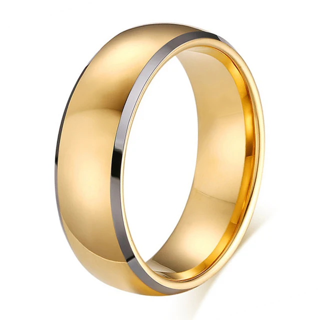 Цена по прейскуранту завода 8 мм женское мужское Золотое выпуклое вольфрамовое