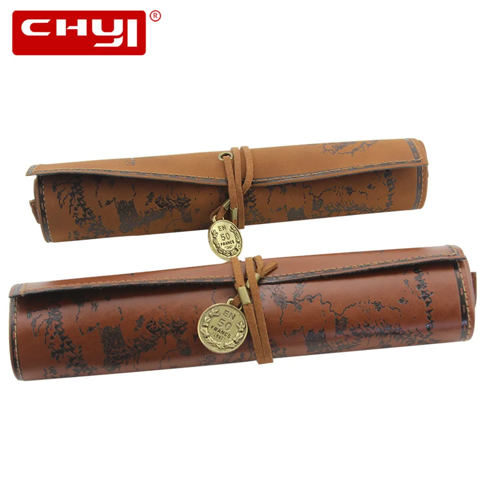 Винтажный Ретро пенал для карандашей с картой сокровищ роскошный кожаный чехол