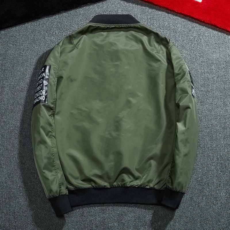 Мужская куртка бомбер Повседневная тонкая ветровка в стиле хип хоп на весну и