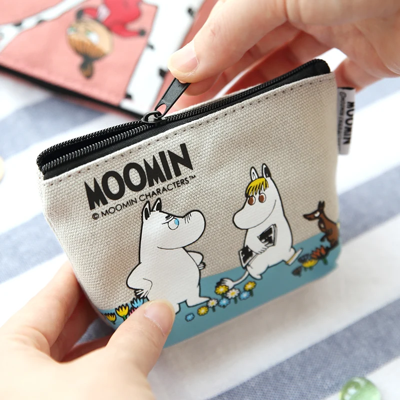 Moomin, сумка для хранения монет, ПП, хлопок, органайзер для багажа, дорожная сумка, органайзер для кабеля, сумка, USB флеш-накопители, чехол для цифрового хранения