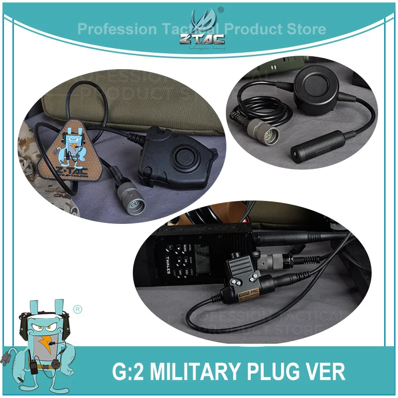 Ztac Airsoft Peltor PTT U TCI G: 2 военные Вилки 6-Пен U94 клавишей PTT во время кнопкой для принятия вызова применяется к PRC-148 КНР 152 для переносного приемо-передатчика ZH