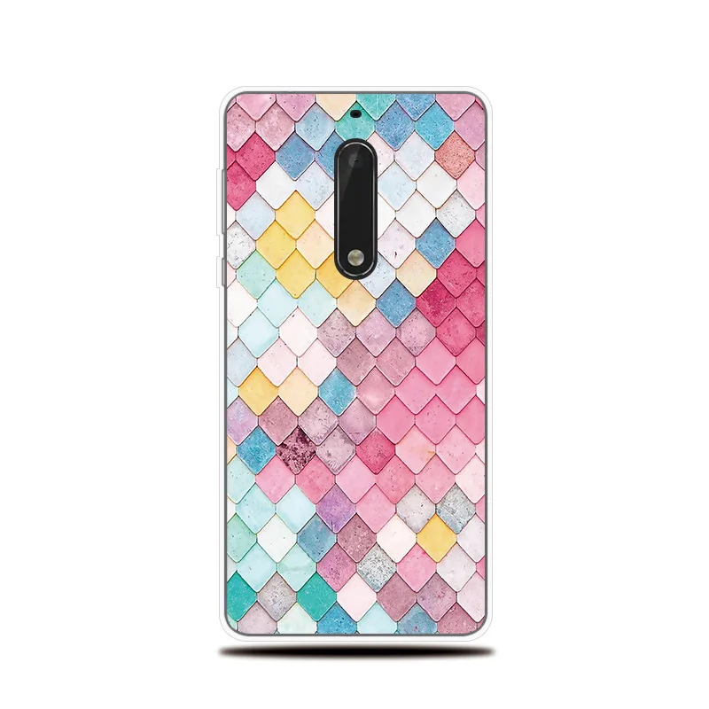 Цветной Клетчатый ромб шаблон Силиконовые чехол для телефона Nokia 2 1 3 5 6 плюс