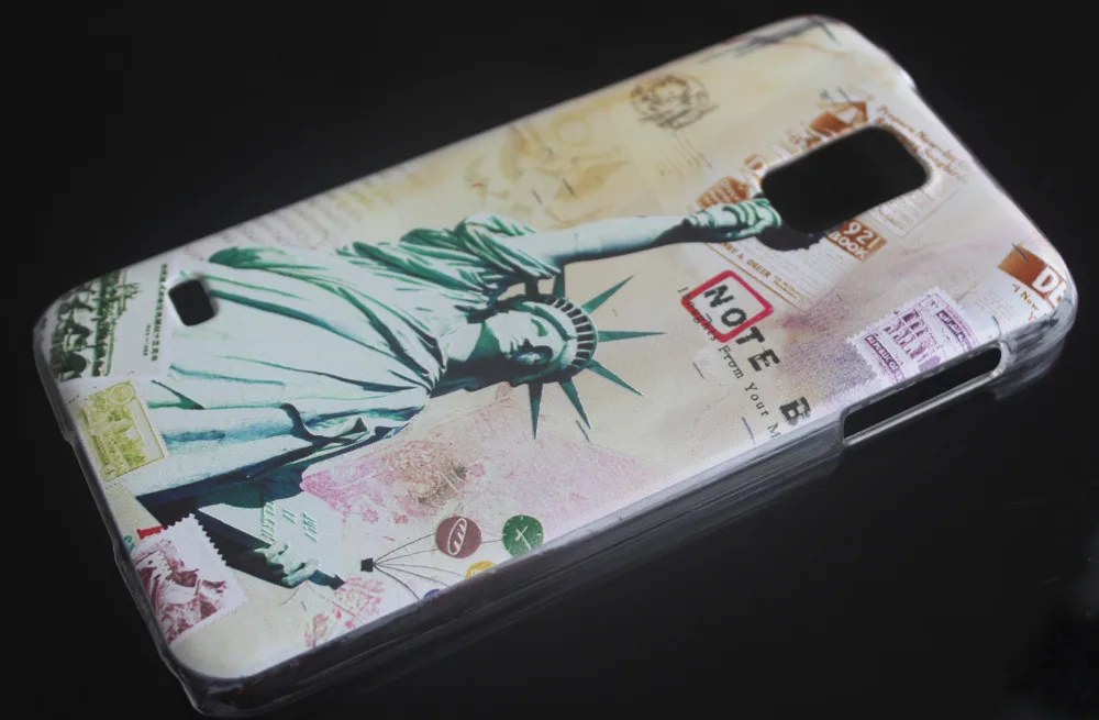 Статуя Свободы 3D UV Распечатанный Дизайн Жесткий Защитный Чехол Для Samsung Galaxy S5 i9600 Funda Capa New on.
