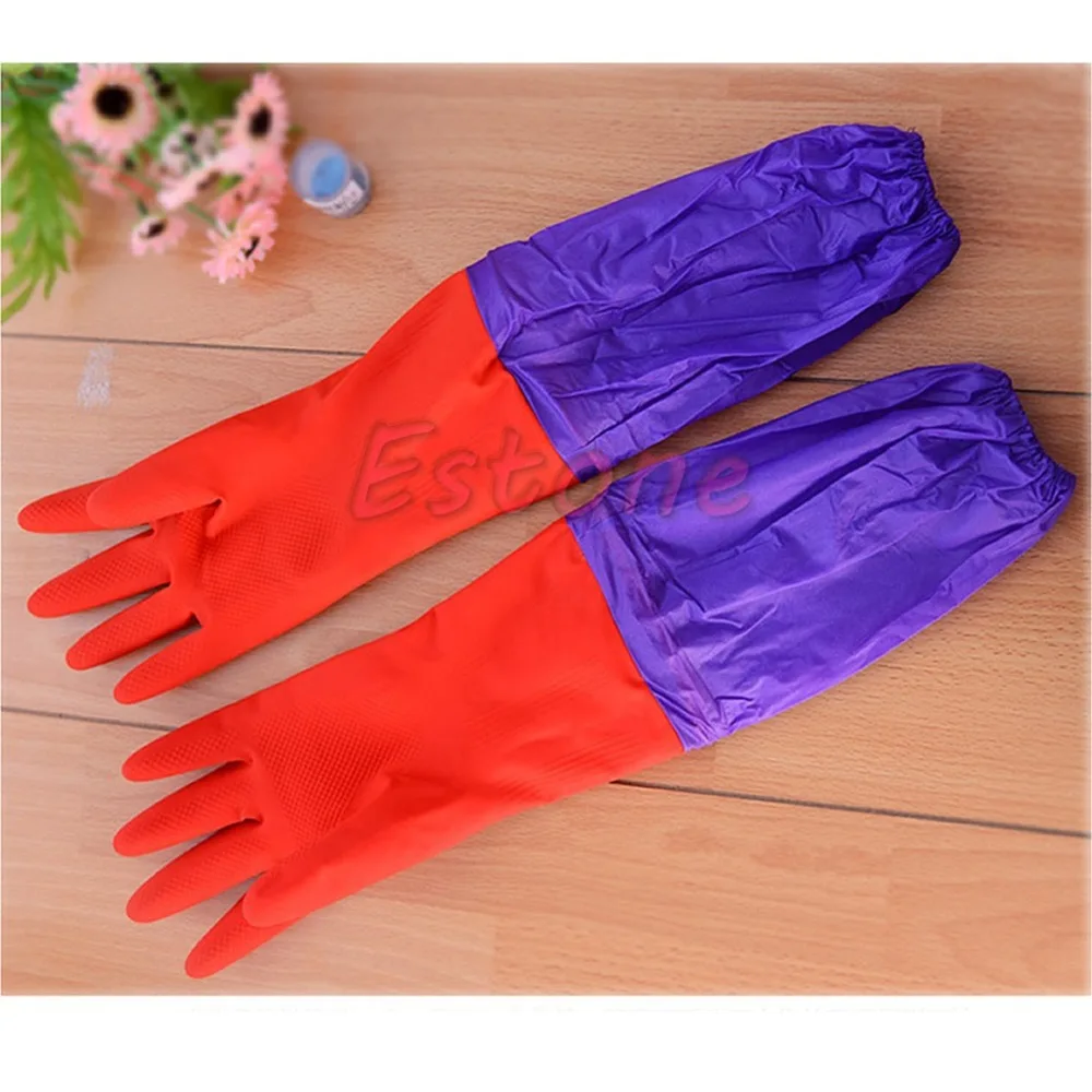 Бытовая кухонная Водонепроницаемая латексная перчатка с длинным рукавом