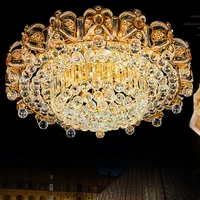 modern crystal ceiling lamps led gold ceiling lights fixture home warm neutral cold white 3 colors changeable with controller