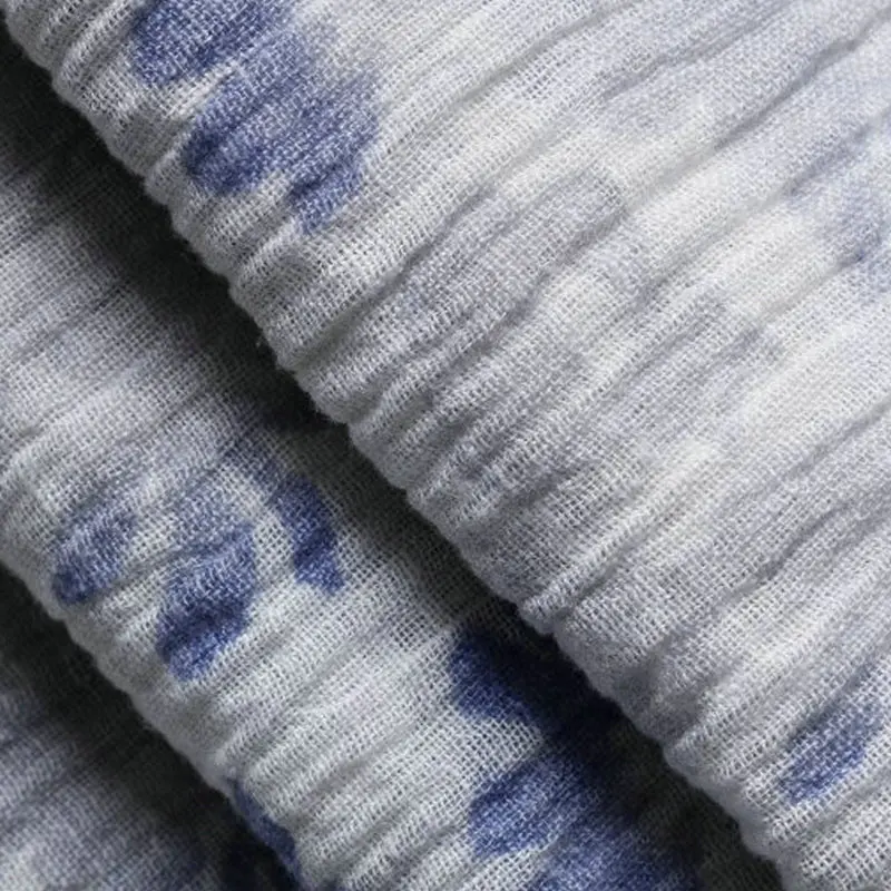 flower printed Crinkle Linen Fabric 100% nature | Дом и сад