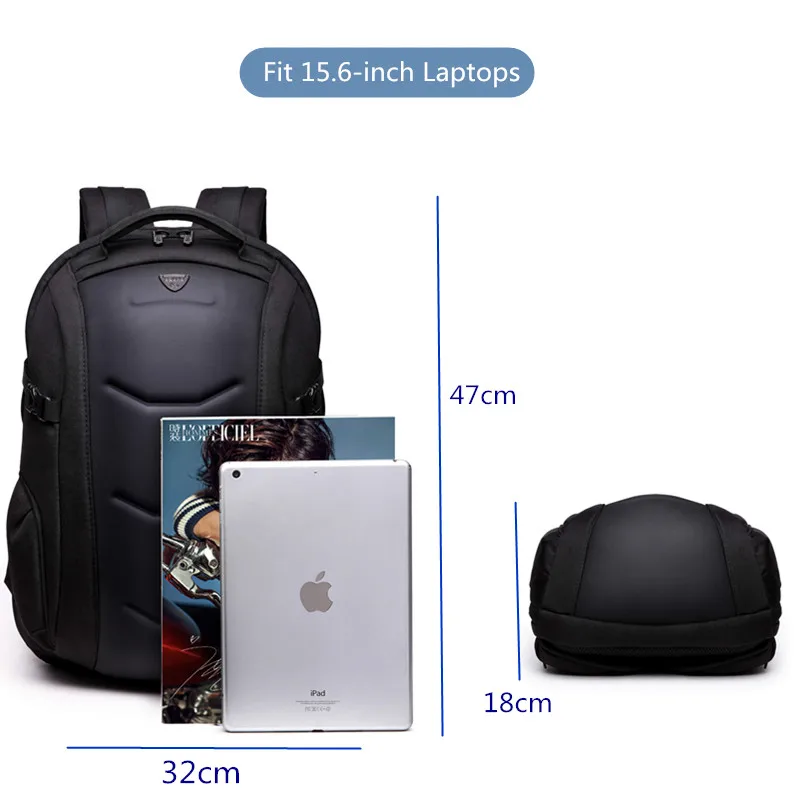

OZUKO Fashion Backpack Men Teenager 15.6 inch Laptop Backpacks Male Schoolbag Men Travel Bags Mochilas Waterproof Oxford